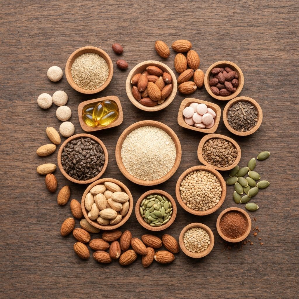 Composition équilibrée d'ingrédients naturels complémentaires arrangés harmonieusement